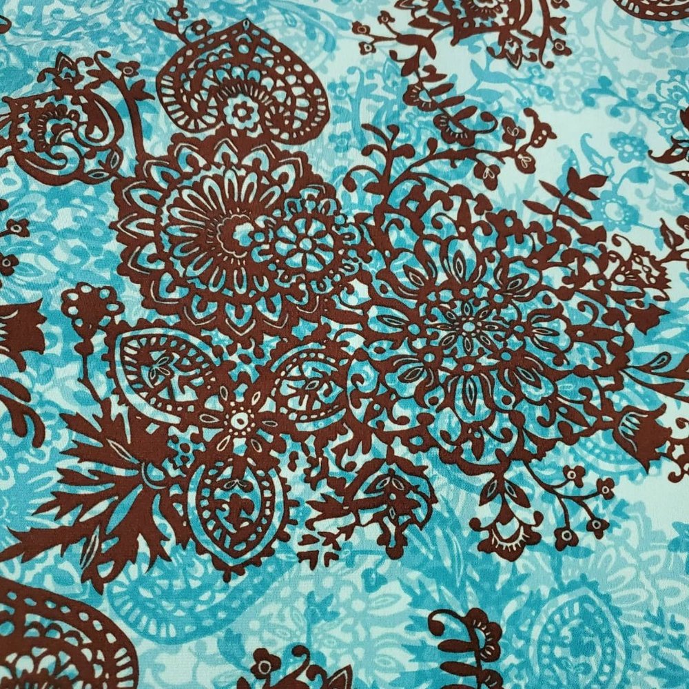 Turquoise and brown halter dress 🧿 - Picture 4 of 6